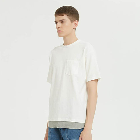 Boysnextdoor 白色假兩件口袋T-Shirt